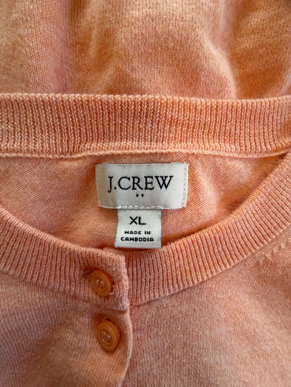 J. Crew Summer Cardigan Sweater peach size XL - Picture 2 of 7